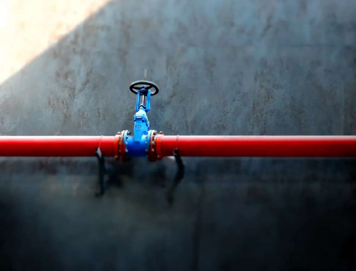 Trinkwasserleitungen mit Absperrventilen